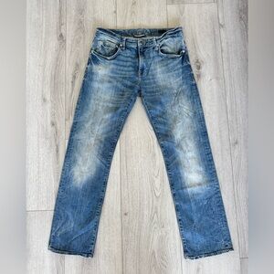 Mavi White Edge Blue Straight Jeans, size 32/31